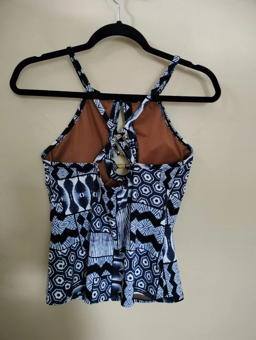 Blue Rod Beattie Navy Island Time Tankini Top Underwire 8 Vacation Beach Pool